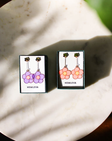 Wildflower • Drop Earrings • Lavender
