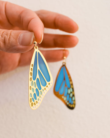 Swallowtail Butterfly Wing Earrings - Boutique Academia