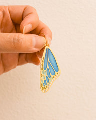 Blue Morphos Wings • Drop Earrings