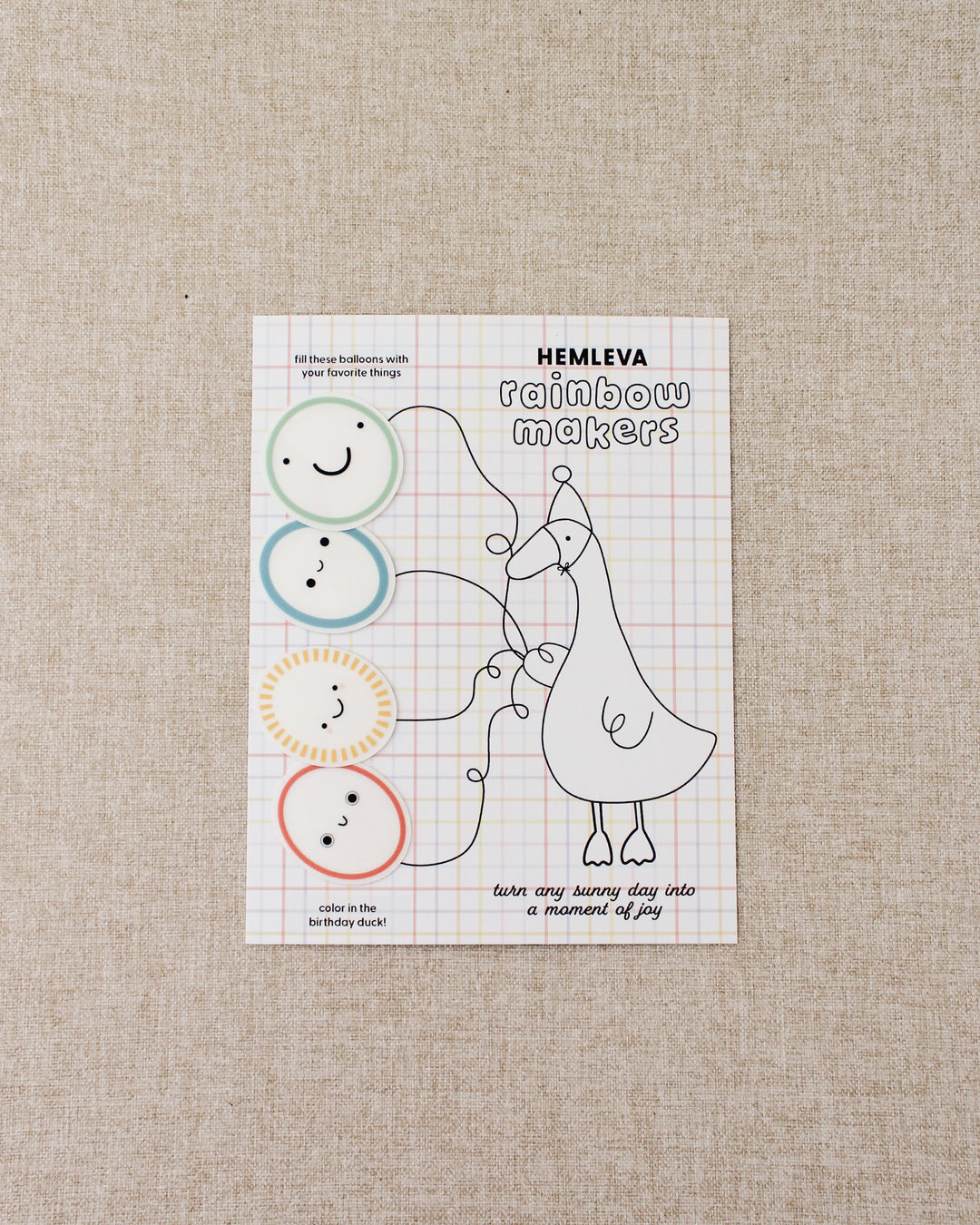 Suncatcher Party Favor • Card Insert Sized