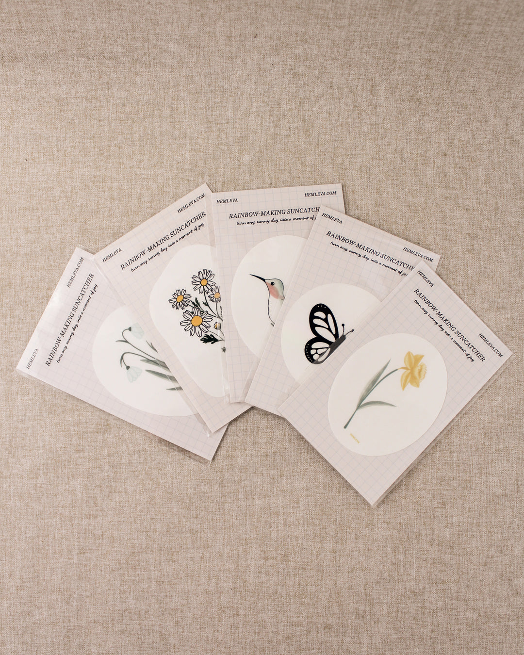 Card-sized Suncatcher Set • 5 Designs