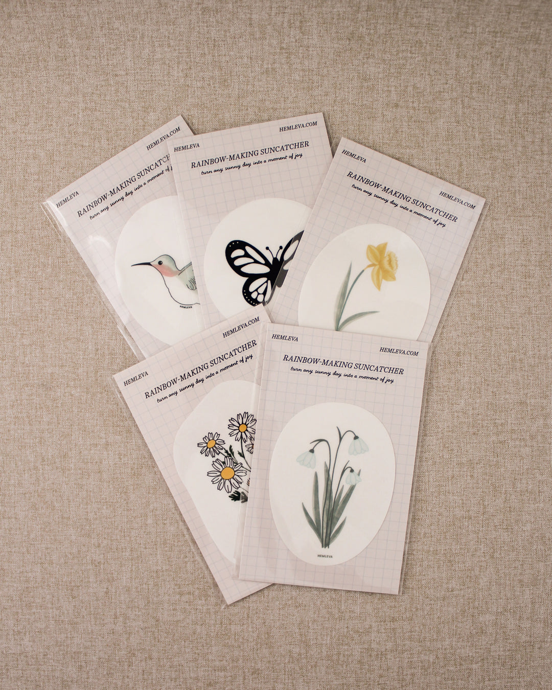 Card-sized Suncatcher Set • 5 Designs