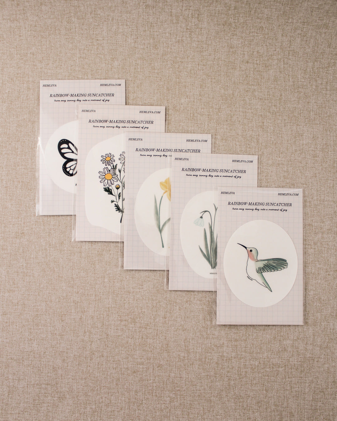 Card-sized Suncatcher Set • 5 Designs