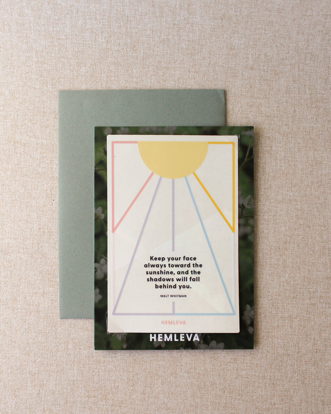Sunshine • Walt Whitman Suncatcher Greeting Card • Medium Sized