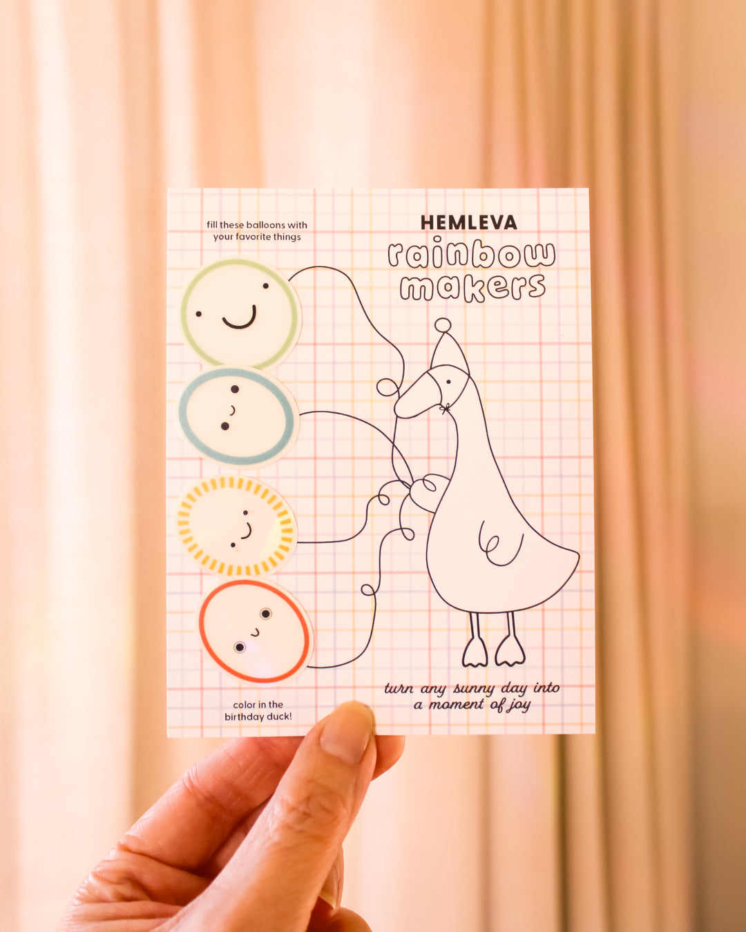 Suncatcher Party Favor • Card Insert Sized