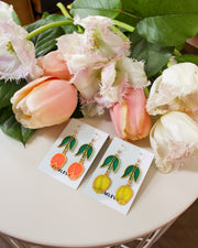 Tulip Earrings • Coral
