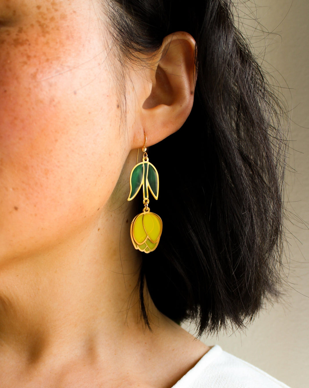 Tulip Earrings • Lemon Yellow