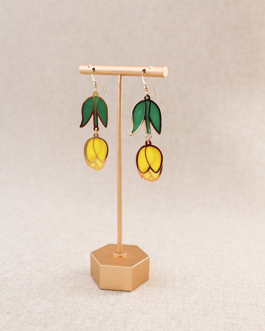 Tulip Earrings • Lemon Yellow