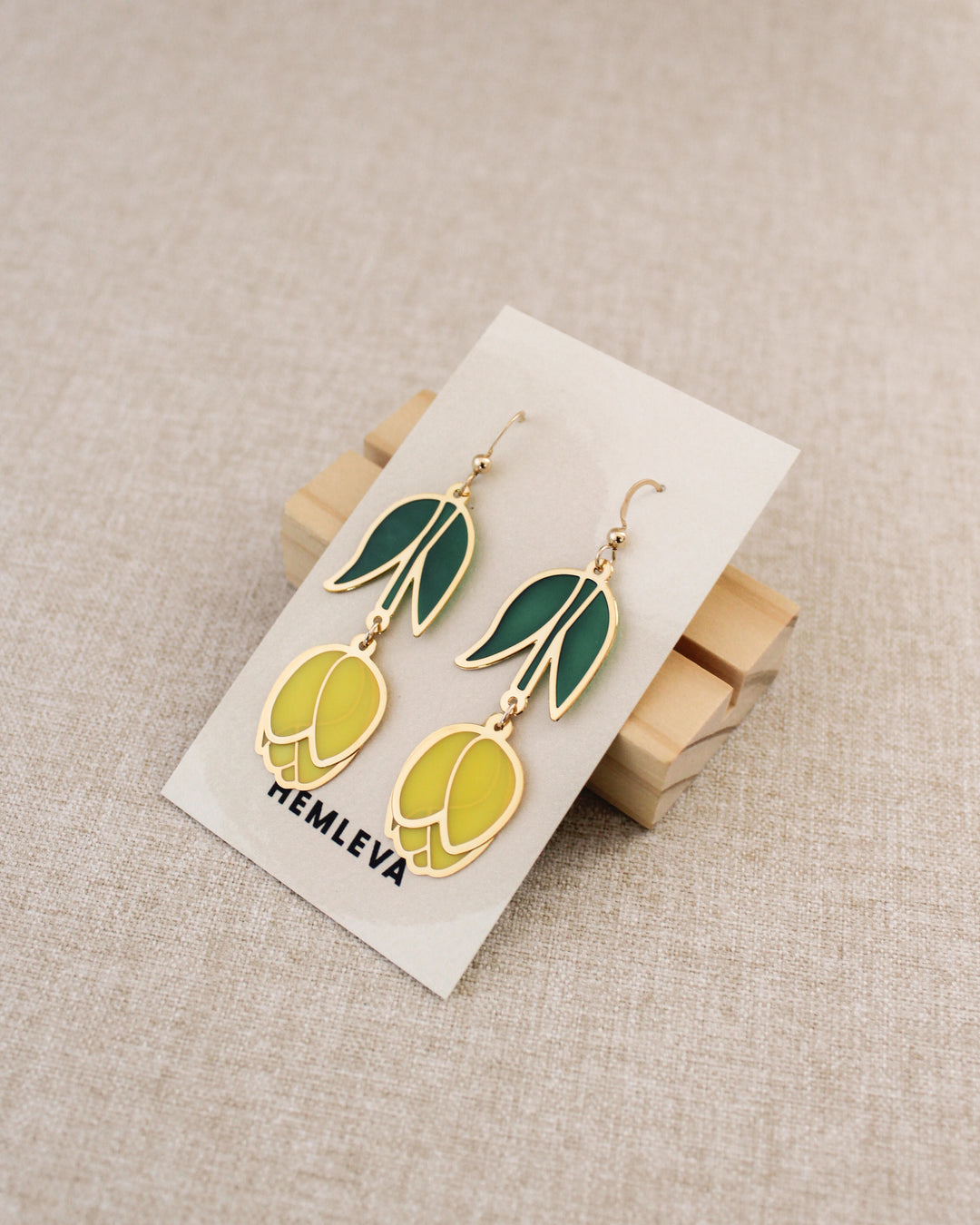 Tulip Earrings • Lemon Yellow