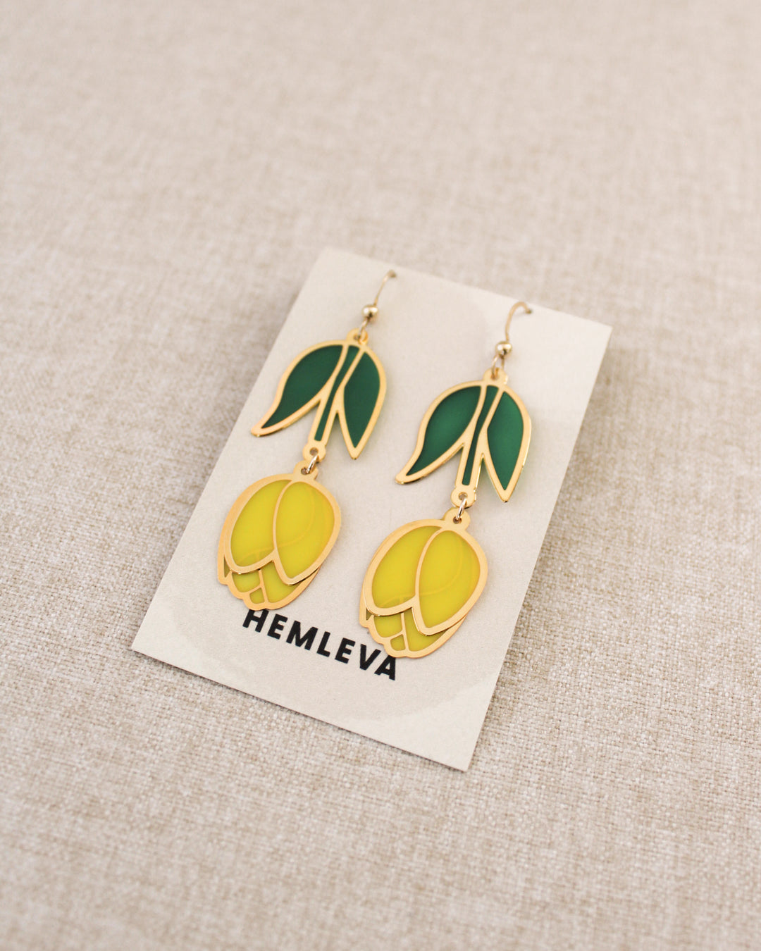 Tulip Earrings • Lemon Yellow