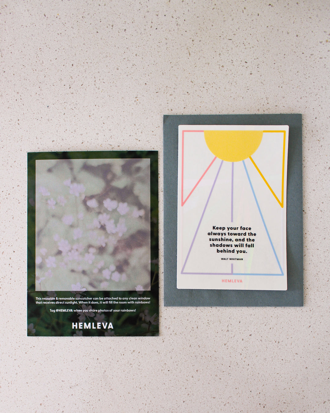 Sunshine • Walt Whitman Suncatcher Greeting Card • Medium Sized