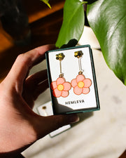 Wildflower • Drop Earrings • Peach