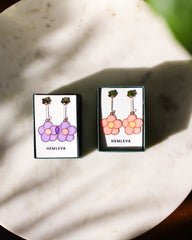 Wildflower • Drop Earrings • Peach