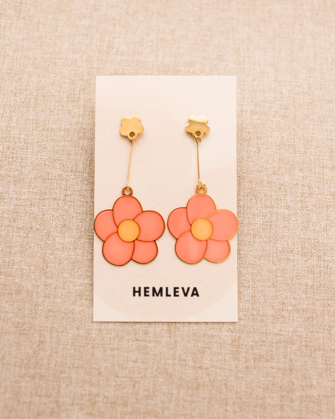 Wildflower • Drop Earrings • Peach