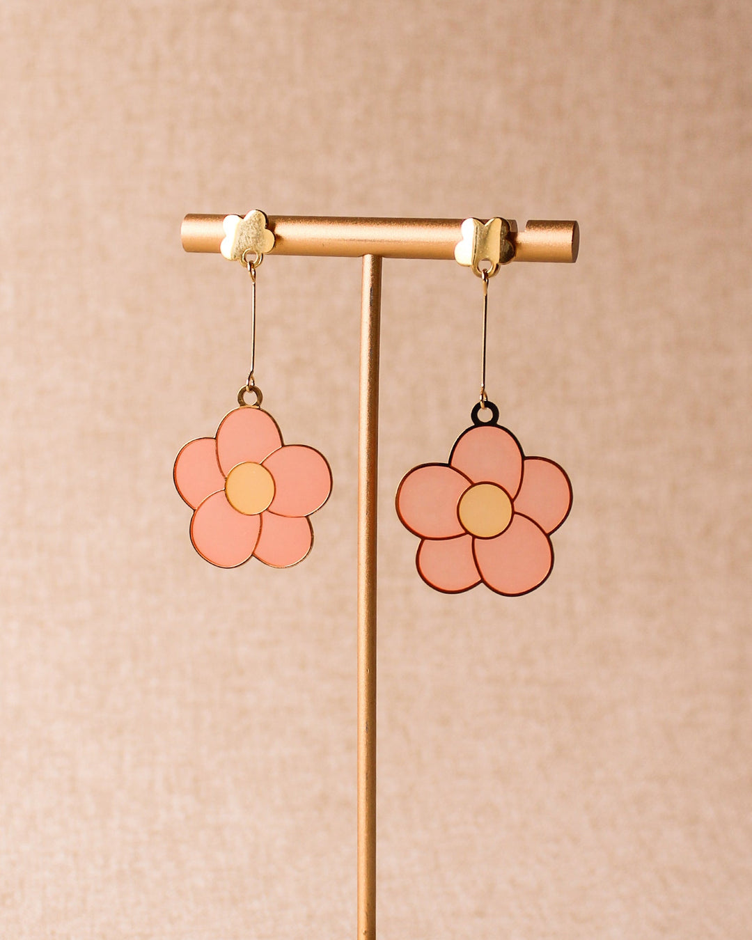 Wildflower • Drop Earrings • Peach