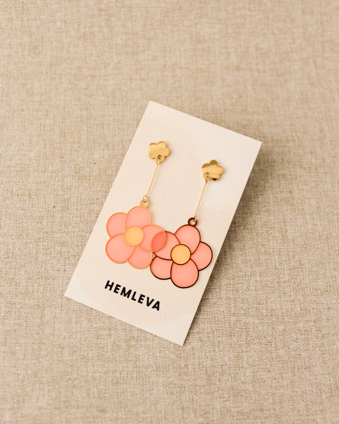 Wildflower • Drop Earrings • Peach