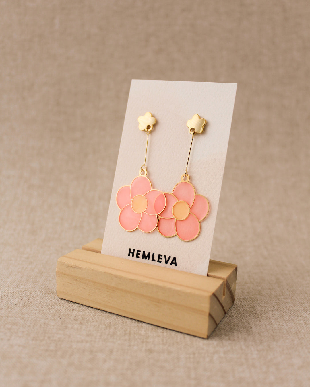 Wildflower • Drop Earrings • Peach
