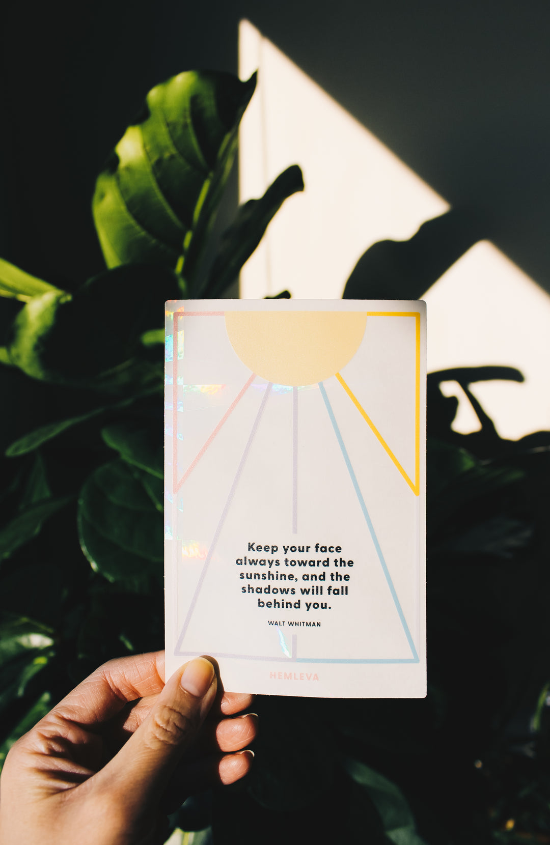 Sunshine • Walt Whitman Suncatcher Greeting Card • Medium Sized