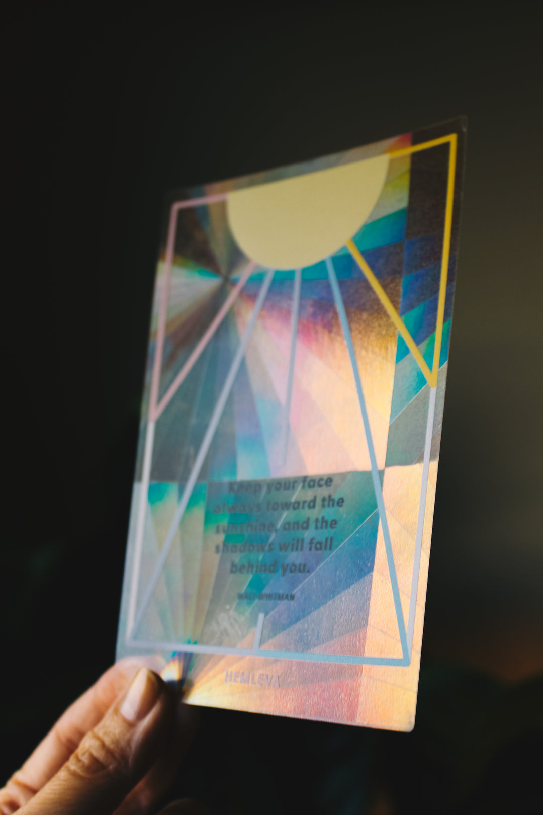 Sunshine • Walt Whitman Suncatcher Greeting Card • Medium Sized
