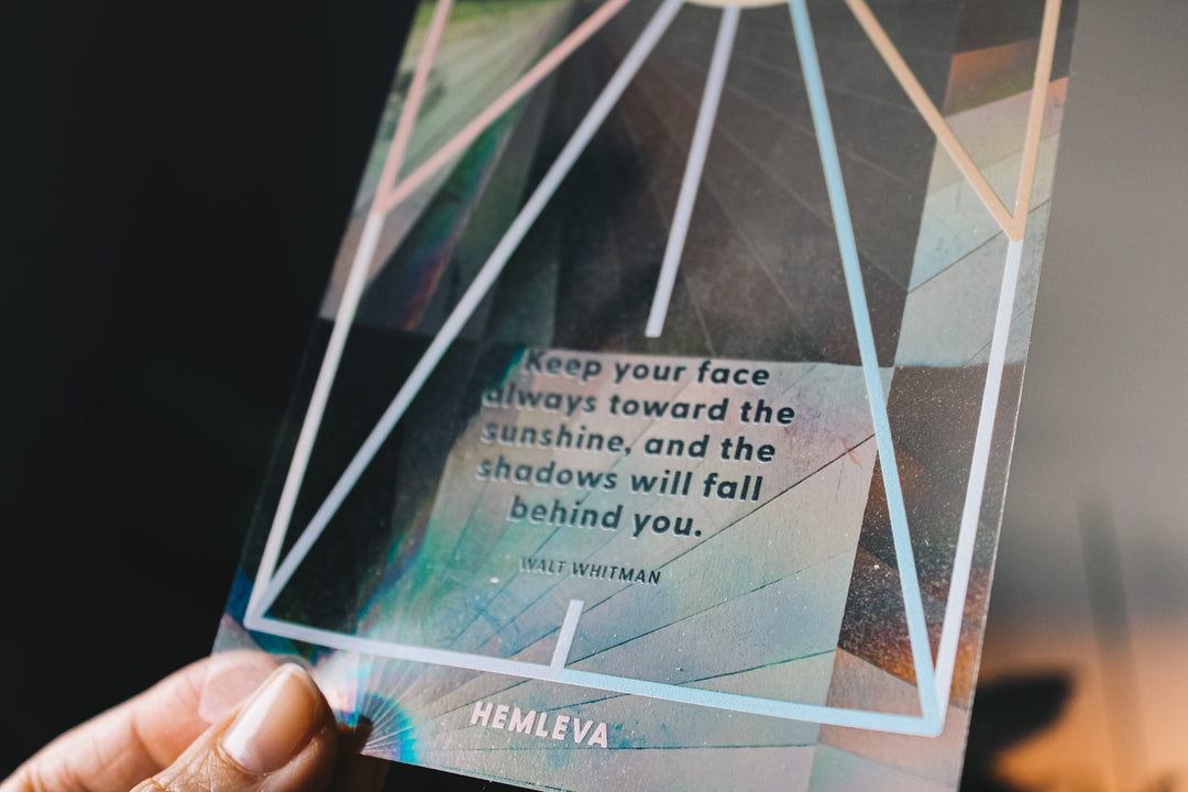 Sunshine • Walt Whitman Suncatcher Greeting Card • Medium Sized