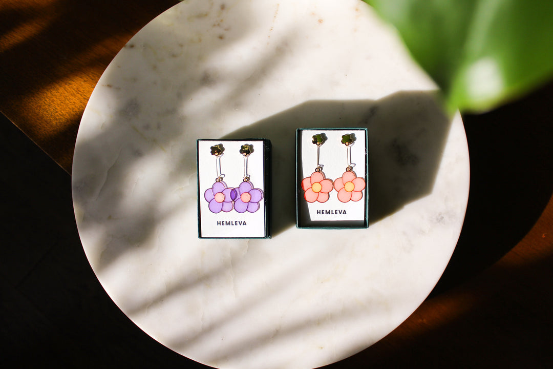 Wildflower • Drop Earrings • Lavender
